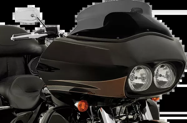 Memphis Shades Spoiler Windshield - 6-1/2" - Black - '98-'13 FLTR