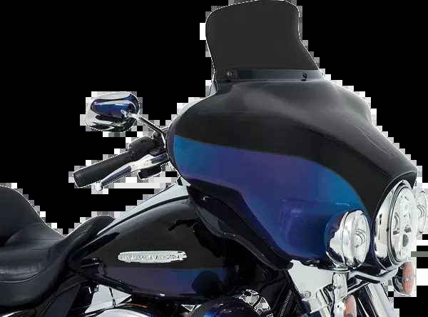 Memphis Shades Spoiler Windshield - 6-1/2" - Dark Black Smoke - '96-'13 FLH