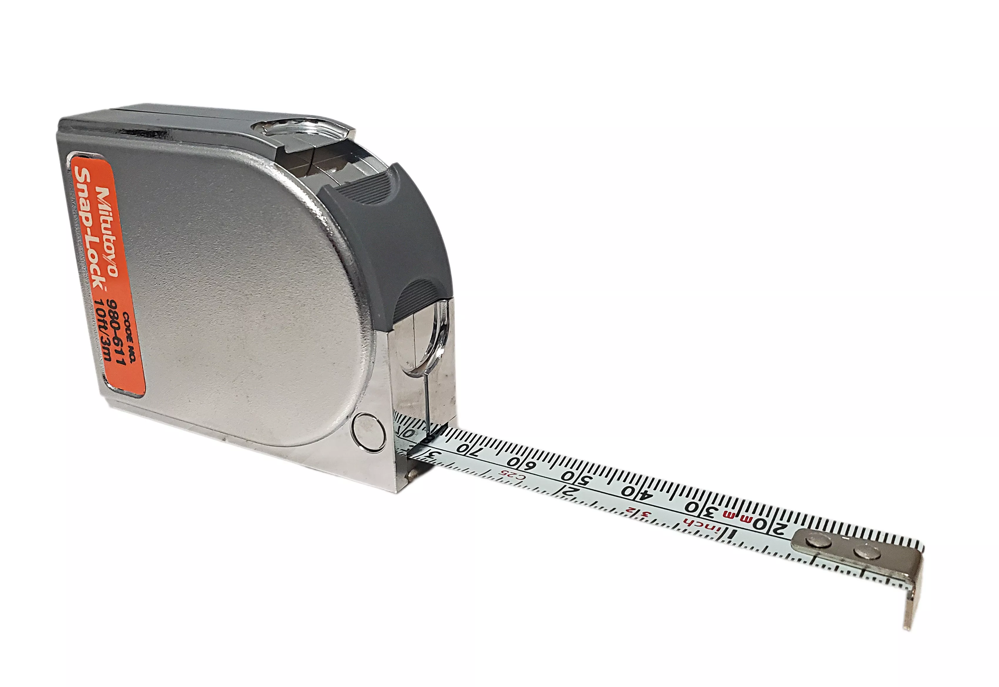 Mitutoyo 10 Ft. / 3m Tape Measure with Snap Lock - "Metal-Look" Case