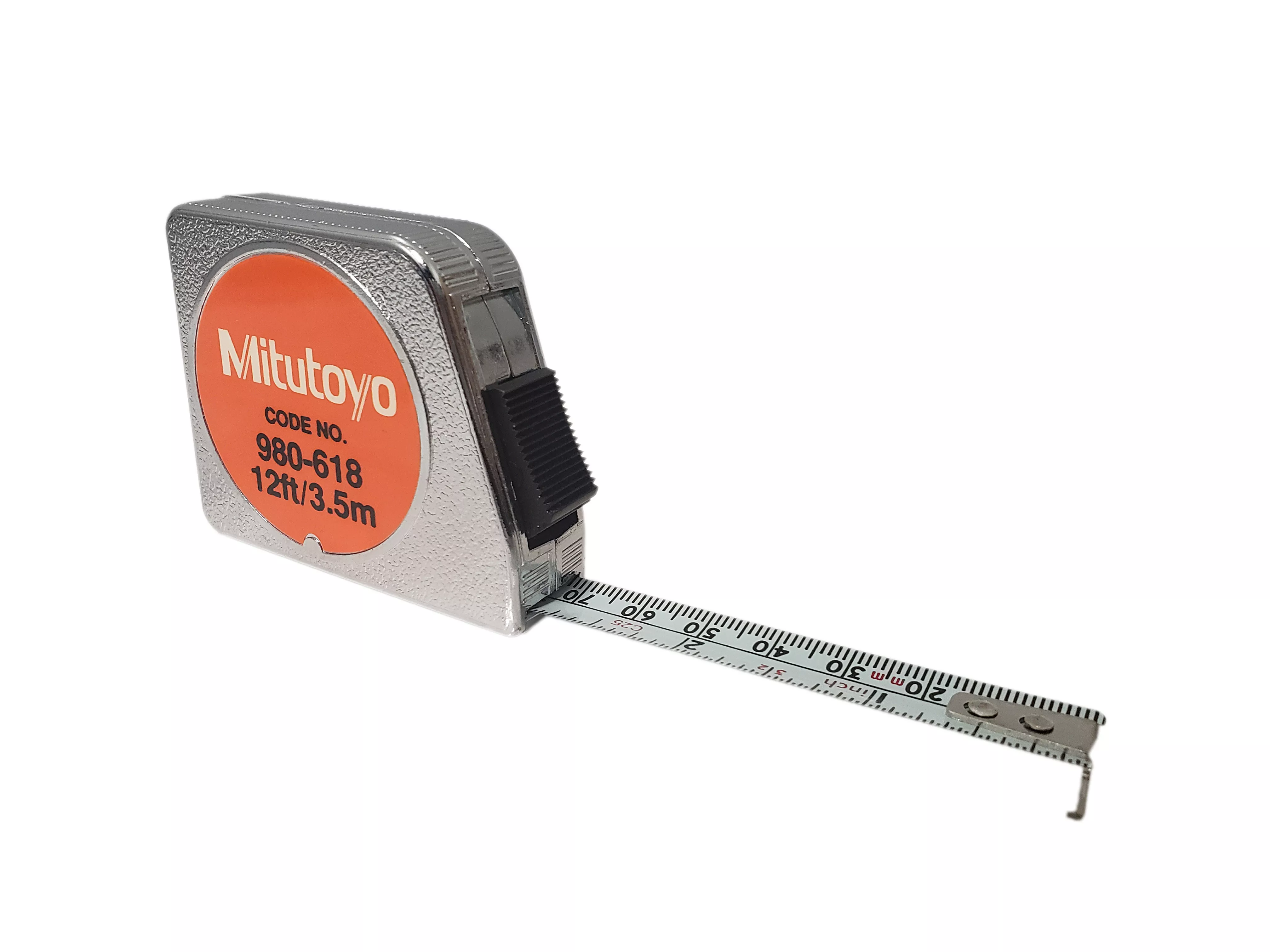 Mitutoyo 12 Ft. / 3.5m Tape Measure with Snap Lock - Metal Case