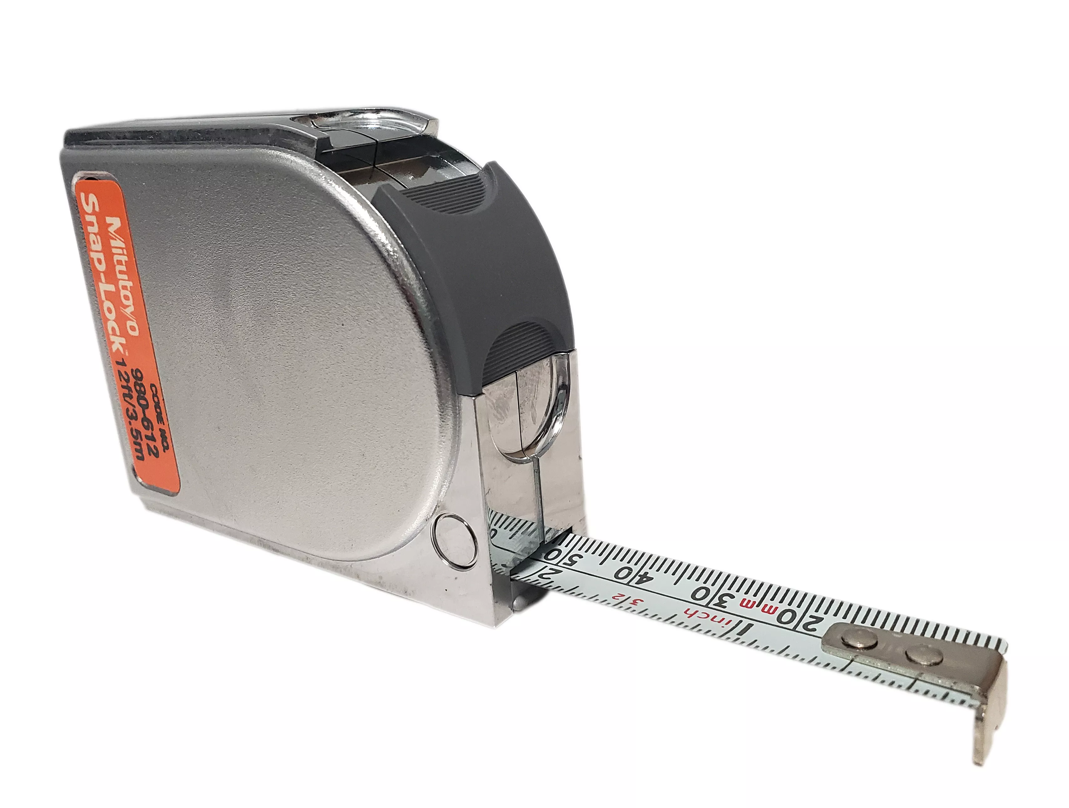 Mitutoyo 12 Ft. / 3.5m Tape Measure with Snap Lock - "Metal-Look" Case