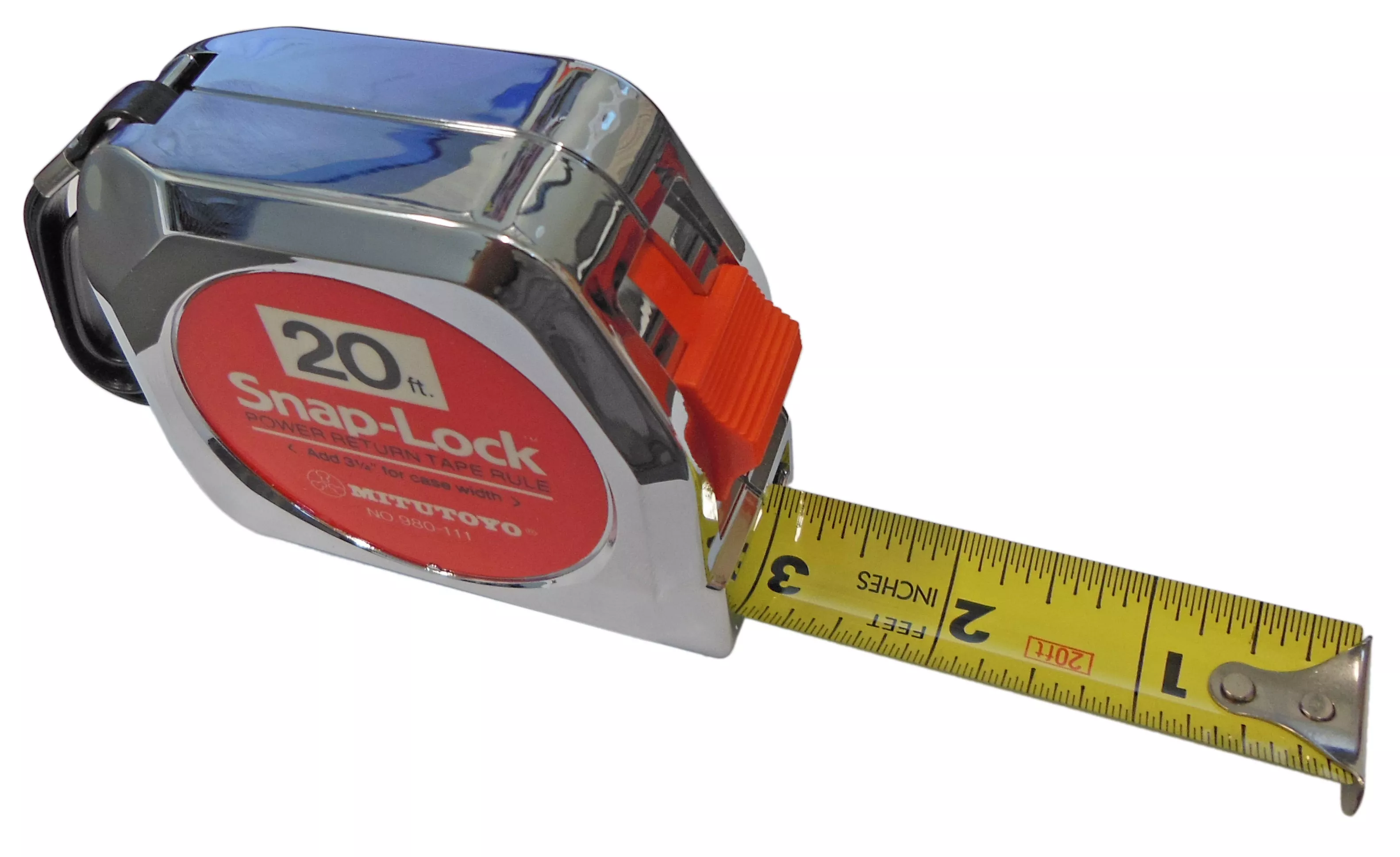 Mitutoyo 20 Ft. Tape Measure - Metal Case(1'' Width)