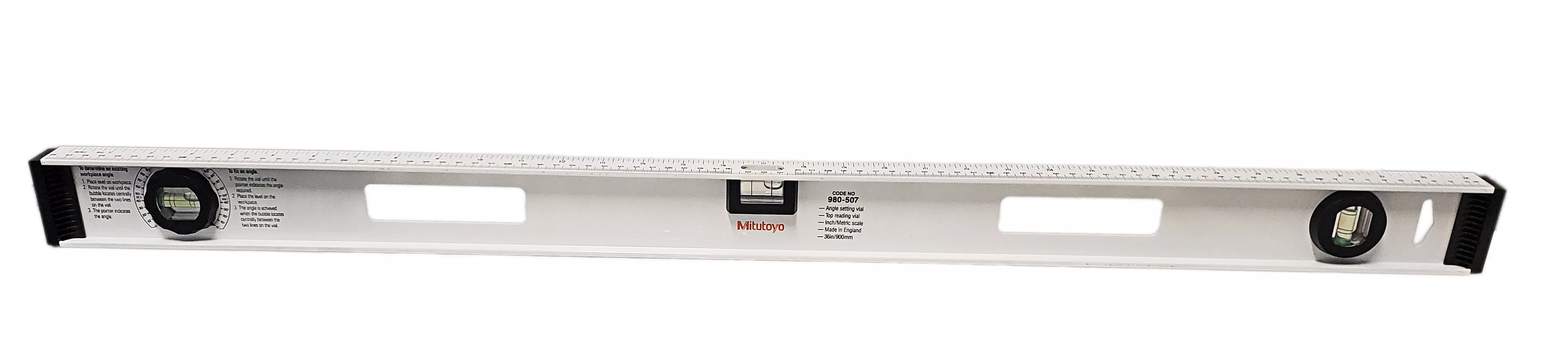 Mitutoyo 3 Ft. Aluminum Level with Angle Setter