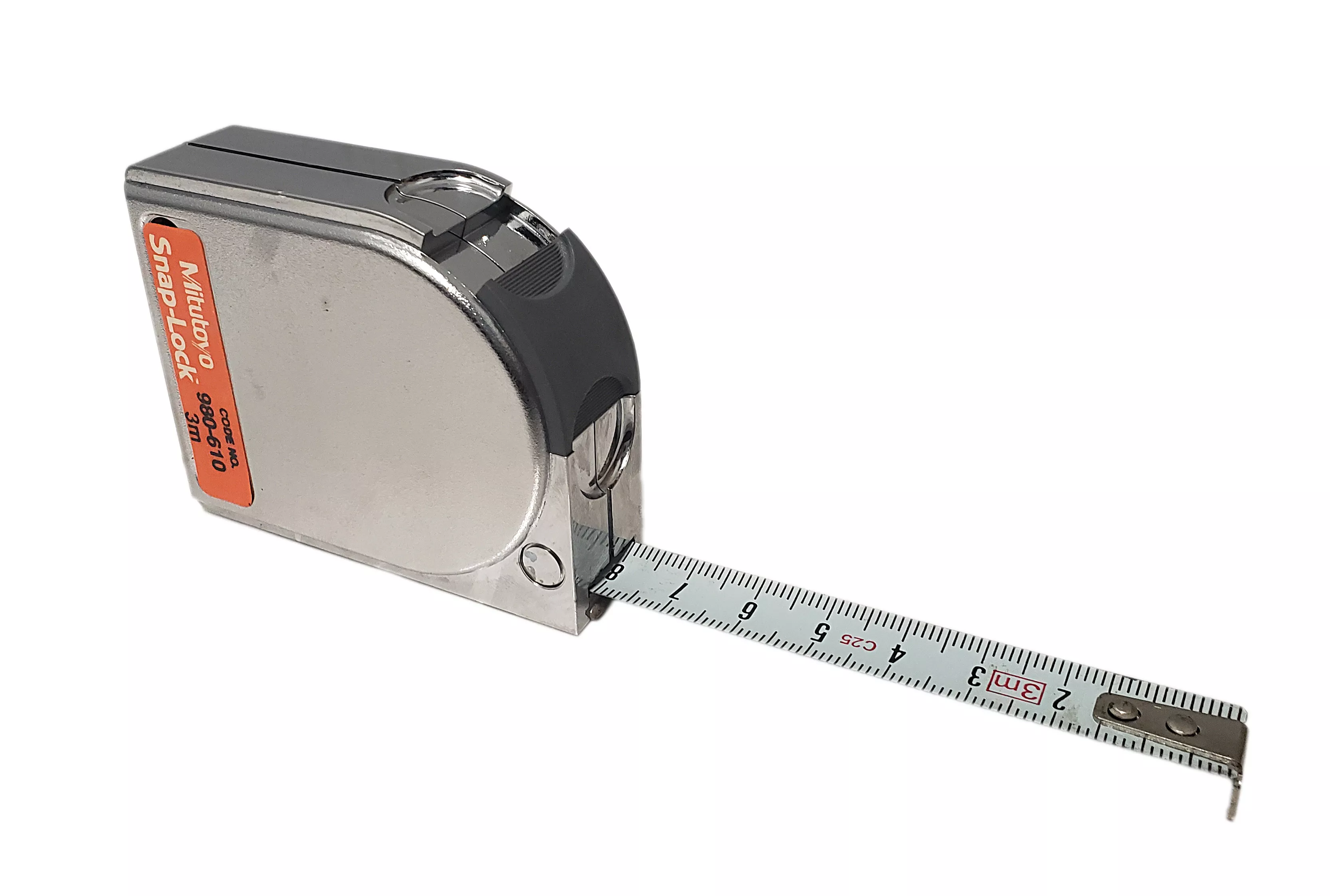 Mitutoyo 3m Metric Tape Measure with Snap Lock - "Metal-Look" Case