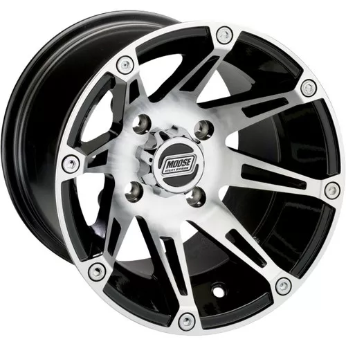 Moose 387X Rear Wheel - Black w/Machined - 12x8 4/136 (0230-0445)