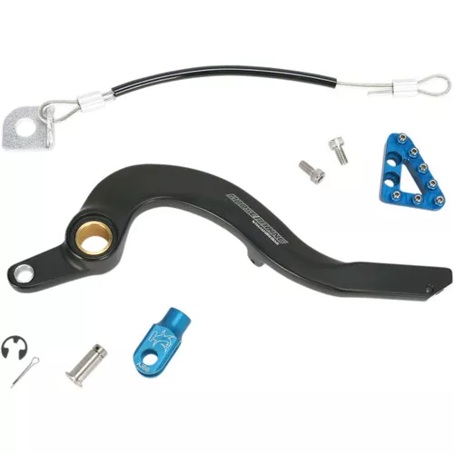 Moose Aluminum Rear Brake Pedal w/Blue Tip (1610-0348)