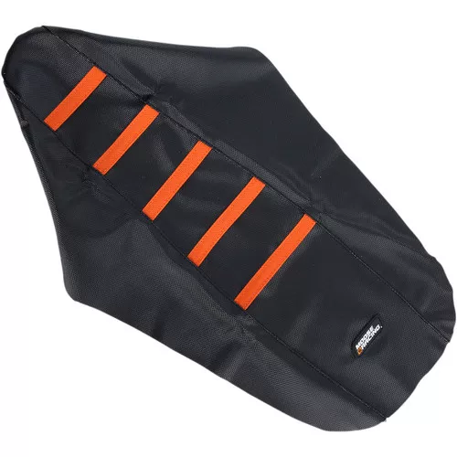 Moose Black/Orange Ribbed Seat Cover (0821-1796)