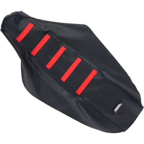 Moose Black/Red Ribbed Seat Cover (0821-2614)