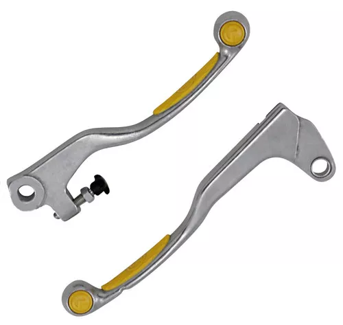 Moose Competition Yellow Grip Shorty Brake/Std Clutch Lever Set (M557-30-10)