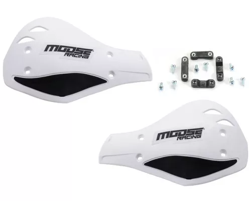 Moose Contour Hand Guard Deflectors - White/Black (0635-0548)