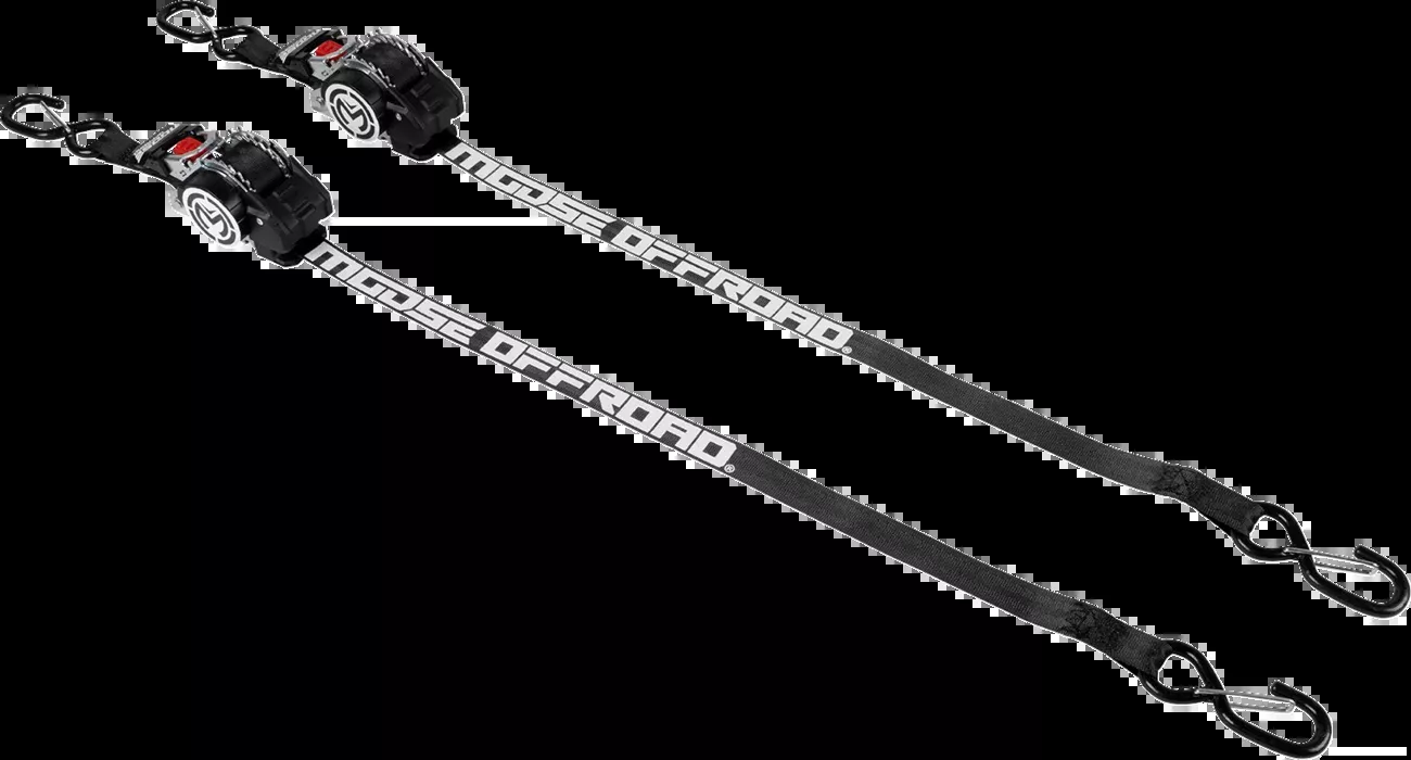 Moose Offroad Tie Down - Retractable Ratchet - 1" x 10' - Black-3920-0550