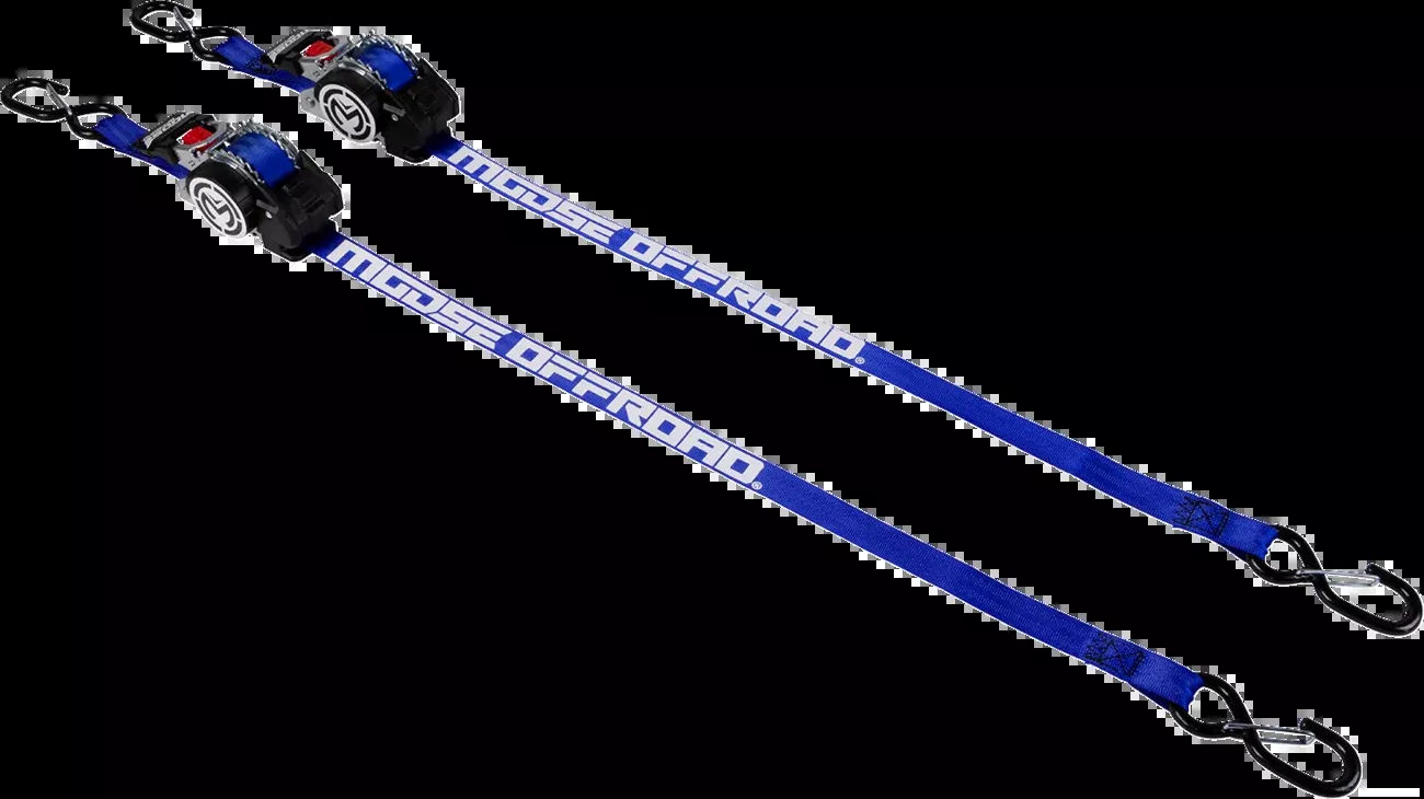 Moose Offroad Tie Down - Retractable Ratchet - 1" x 10' - Blue-3920-0552