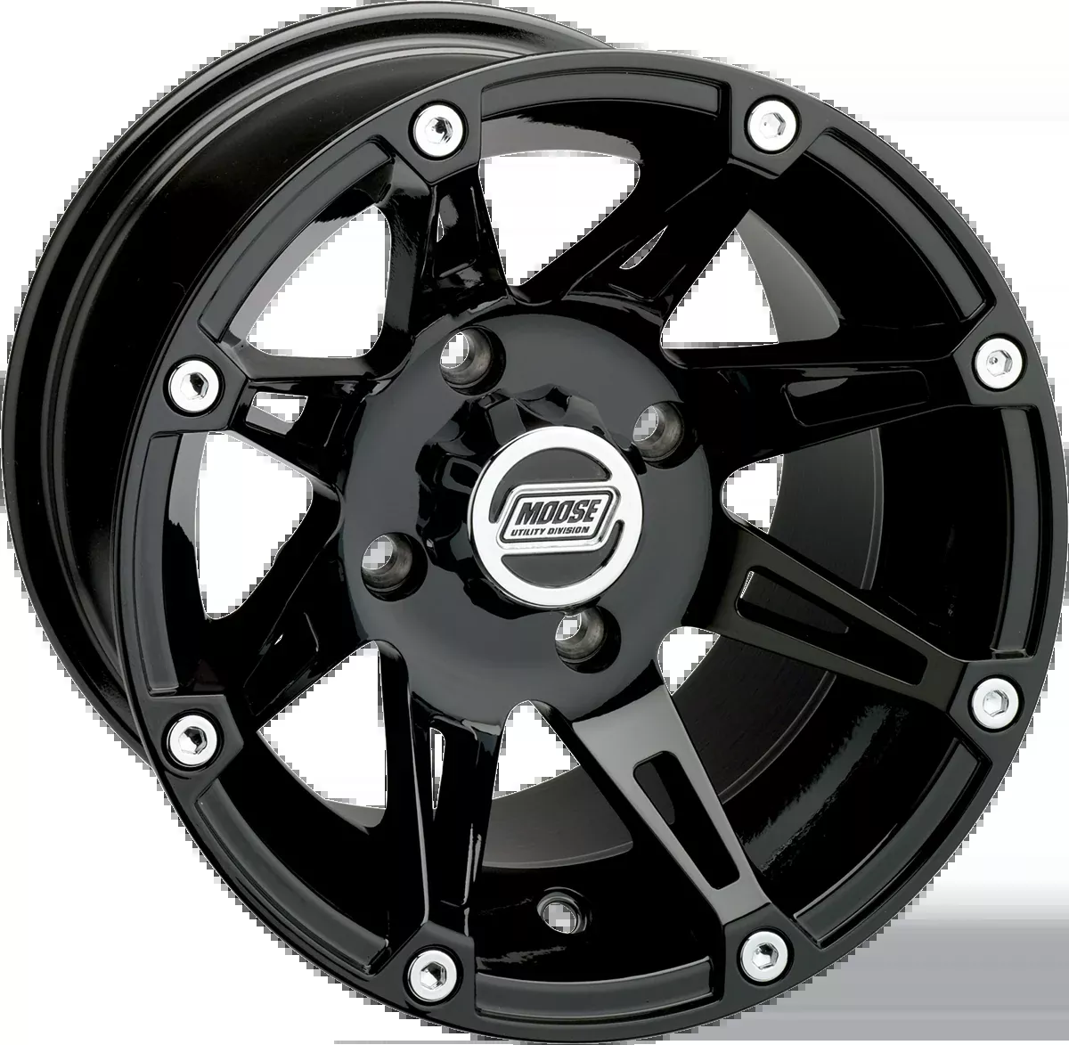 Moose Offroad Wheel – 387X – Front – Black – 12×7 – 4/110 – 4+3-387ML127110GB4