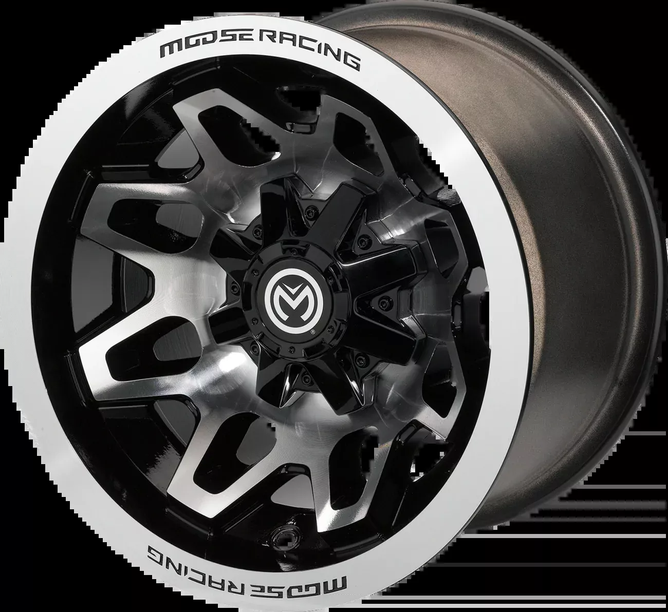 Moose Offroad Wheel – 416X – Front/Rear – Machined Black – 15×7 – 4/110 – 5+2-416MO157110GBMF