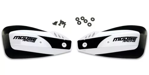 Moose Podium White Handguard Shields for Pro Bend/Rebound (0635-1465)
