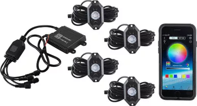 Moose Racing 4 Pod Rock Light Kit - RBG-100-3375-PU