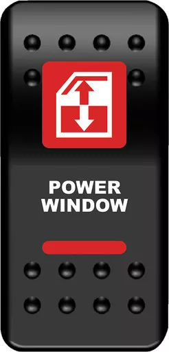 Moose Racing Rocker Switch - Power Window - Red-WIN-PWR-R