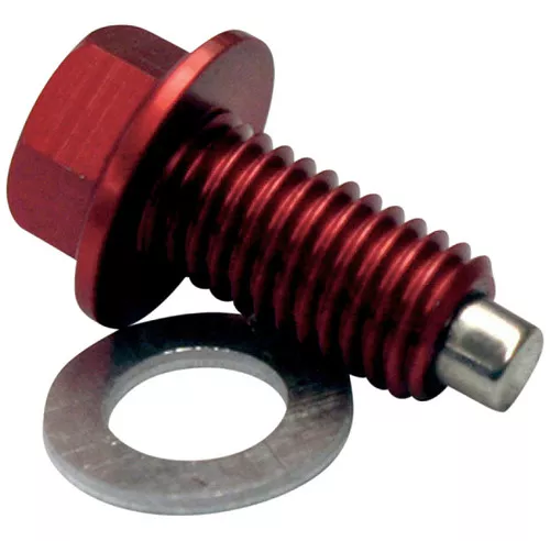 Moose Red Magnetic Oil Drain Plug by Zip-Ty 10 x 1.50 x 22mm (0920-0049)