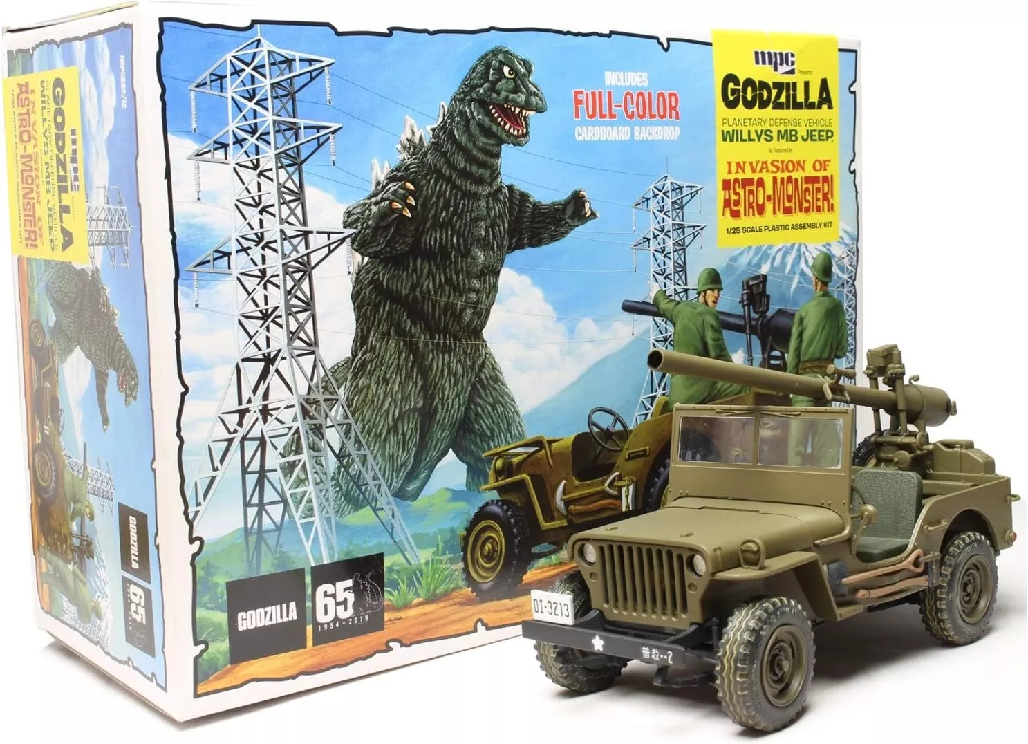 MPCWillys MB Army Jeep from "Godzilla" 1:25 Scale Model Kit
