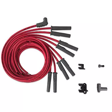 MSD 31189 Super Conductor Spark Plug Wire Set Multi-Angle HEI Cap, 8 Pack