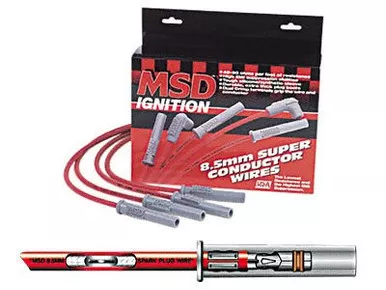 MSD 35379 Super Conductor Spark Plug Wire Set, 8 Pack