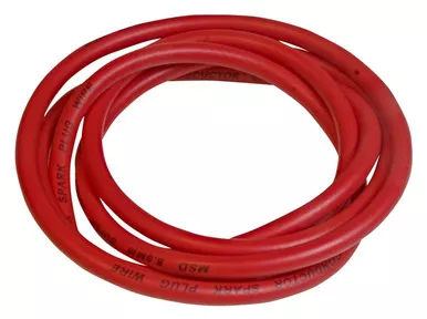 MSD 8.5mm Super Conductor Spark Plug Wire Red 6' 34039