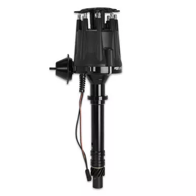 MSD Pro-Billet Distributor Black Finish Chevy V8 with Vacuum Advance 83613