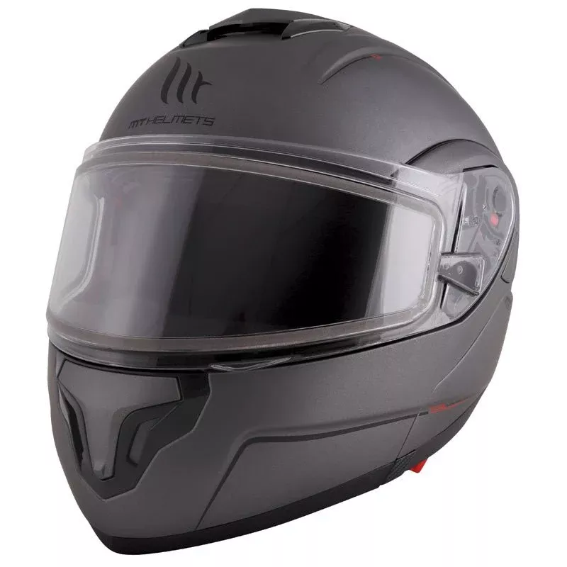 MT Atom V Double Lens Helmet Matte Titanium
