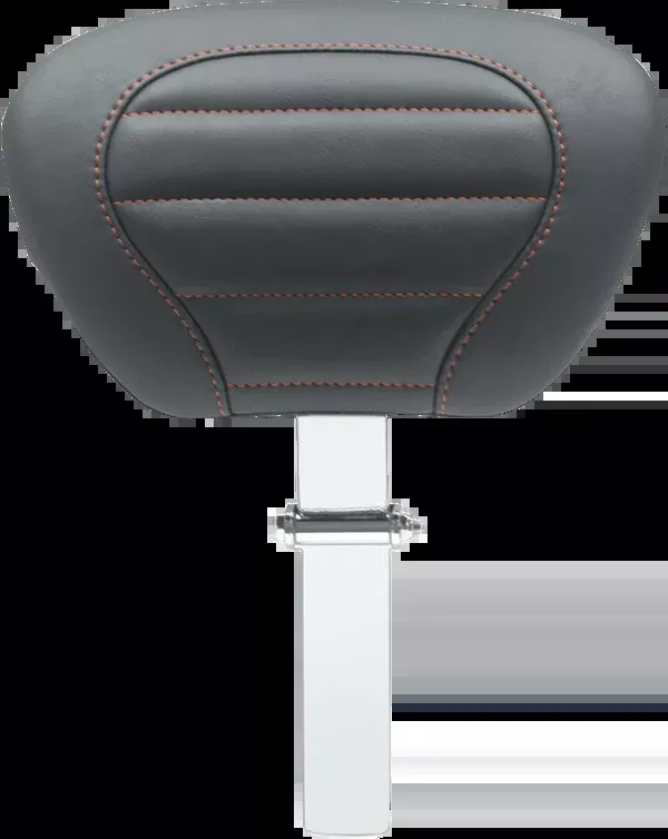 Mustang Deluxe Driver Backrest – Black W/ American Beauty Red Stitching – FLT/FLH ’08-’25
