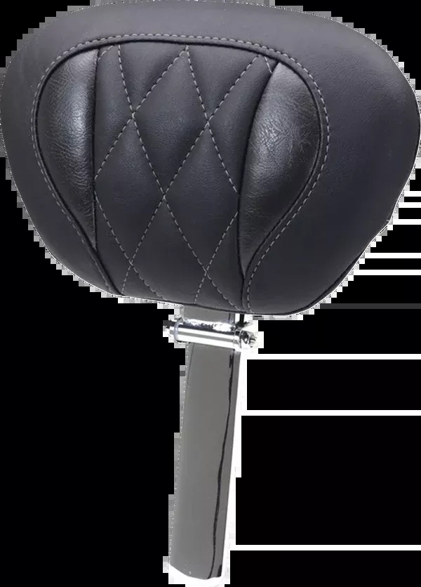 Mustang Deluxe Driver Backrest – Diamond – Gunmetal Stitching – FLT/FLH ’23-’25