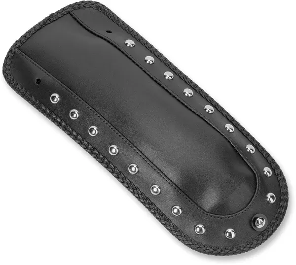Mustang Fender Bib – Smooth Chrome-Studded – Black – HD Softail ’00-’17