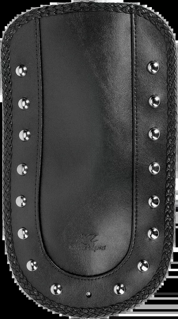 Mustang Fender Bib – Smooth Chrome-Studded – Black – HD Softail ’06-’17