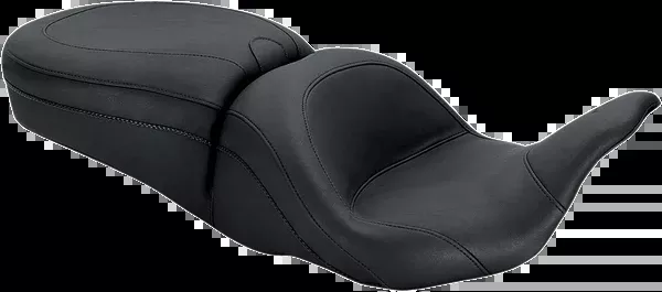 Mustang Lowdown Seat - With Backrest Receiver - Plain - FLH/FLT '08-'25
