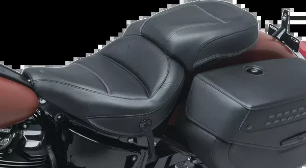 Mustang Max Profile Solo Touring Seat – Without Driver Backrest – Black – Original – FLHC/FLDE