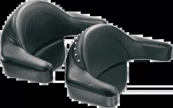 Mustang Passenger Pad - With Armrest - Smooth - FLT/FLHT '80-'13
