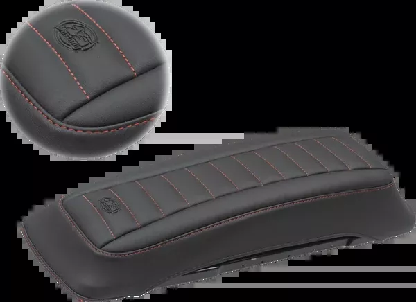 Mustang Saddlebag Lid Covers – Black/Red – FL ’93-’13