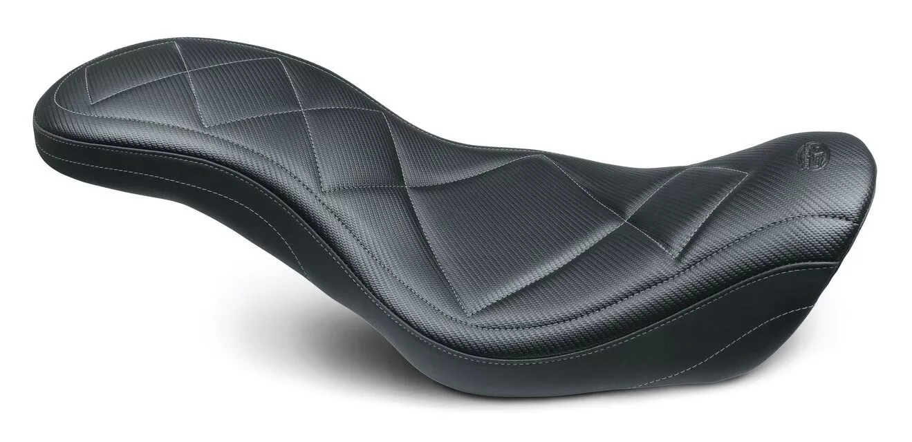 Mustang Super Tripper Carbon Fiber Seat For Harley Dyna Fat Bob 2014-2017
