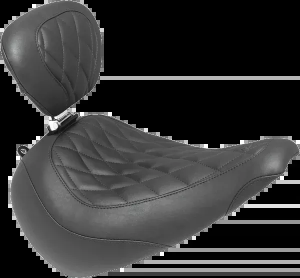 Mustang Wide Tripper™ Seat – With Driver’s Backrest – Diamond Stitching – FLFB/S 18-’25