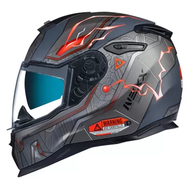 Nexx SX100 Gigabot Gray Red Helmet