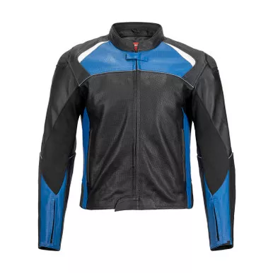 NORU Maruchi Perforated Leather Blue Black Jacket
