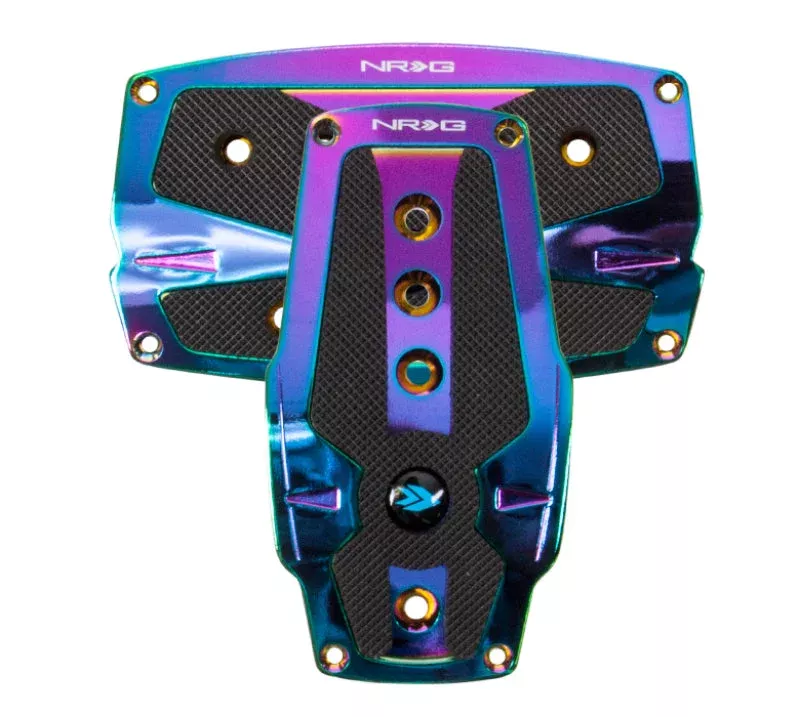 NRG Aluminum Sport Pedal A/T – Neochrome w/Black Rubber Inserts