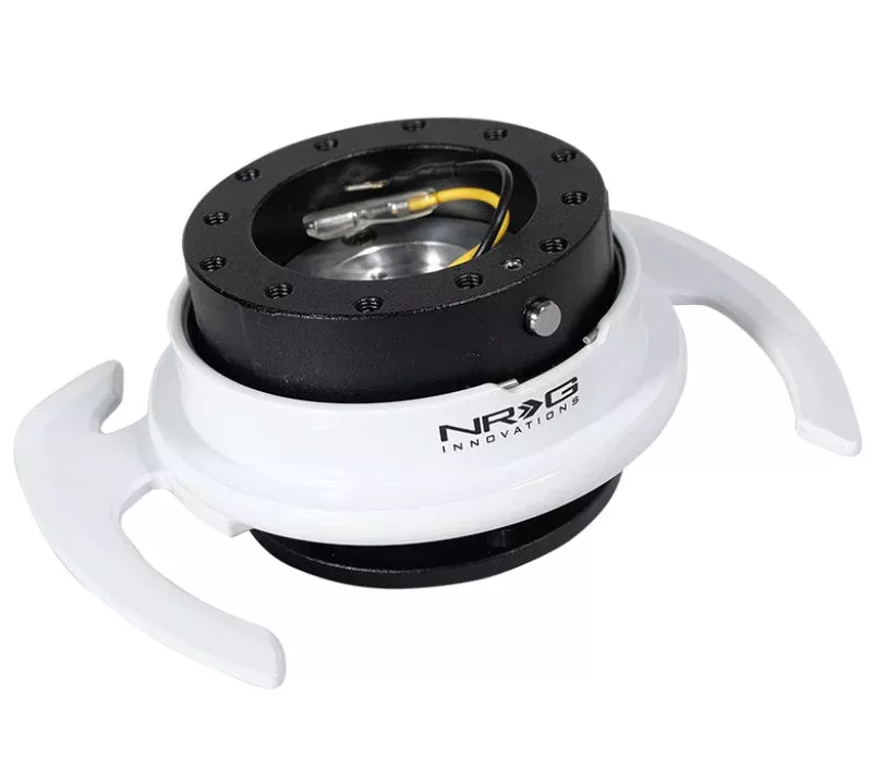 NRG Quick Release Kit - Black Body/ White Ring with Handles SRK-700BK/WT