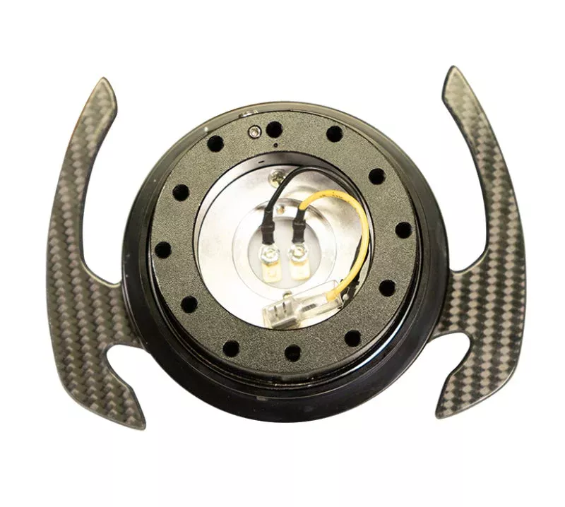 NRG Quick Release Kit Gen 4.0 – Black Body / Black Ring with Carbon Fiber Handles
