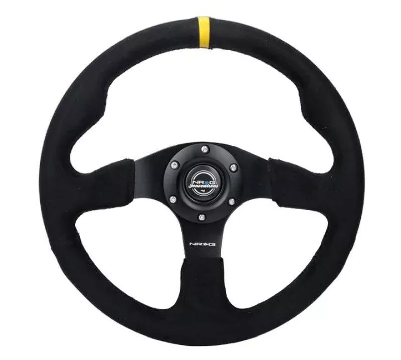 NRG Reinforced Steering Wheel (320mm) Alcantara Steering Wheel with Black Stitching