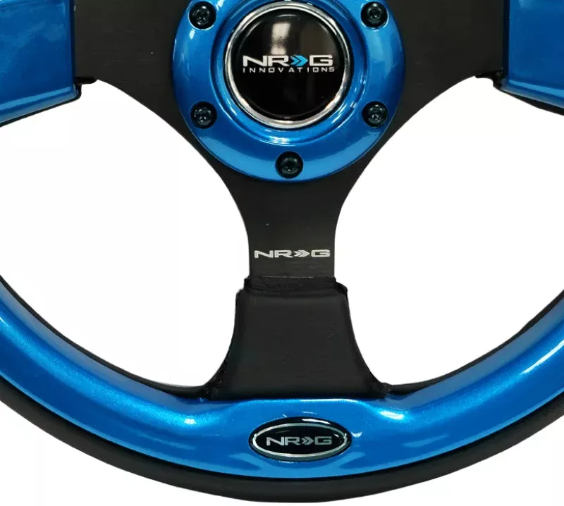 NRG Reinforced Steering Wheel (320mm) Black with Blue Trim
