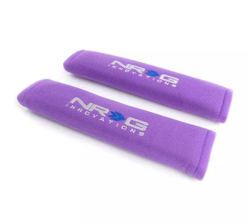 NRG Seat Belt Pads 2.7in (Wide) X 11in – Purple (2 Piece) Short