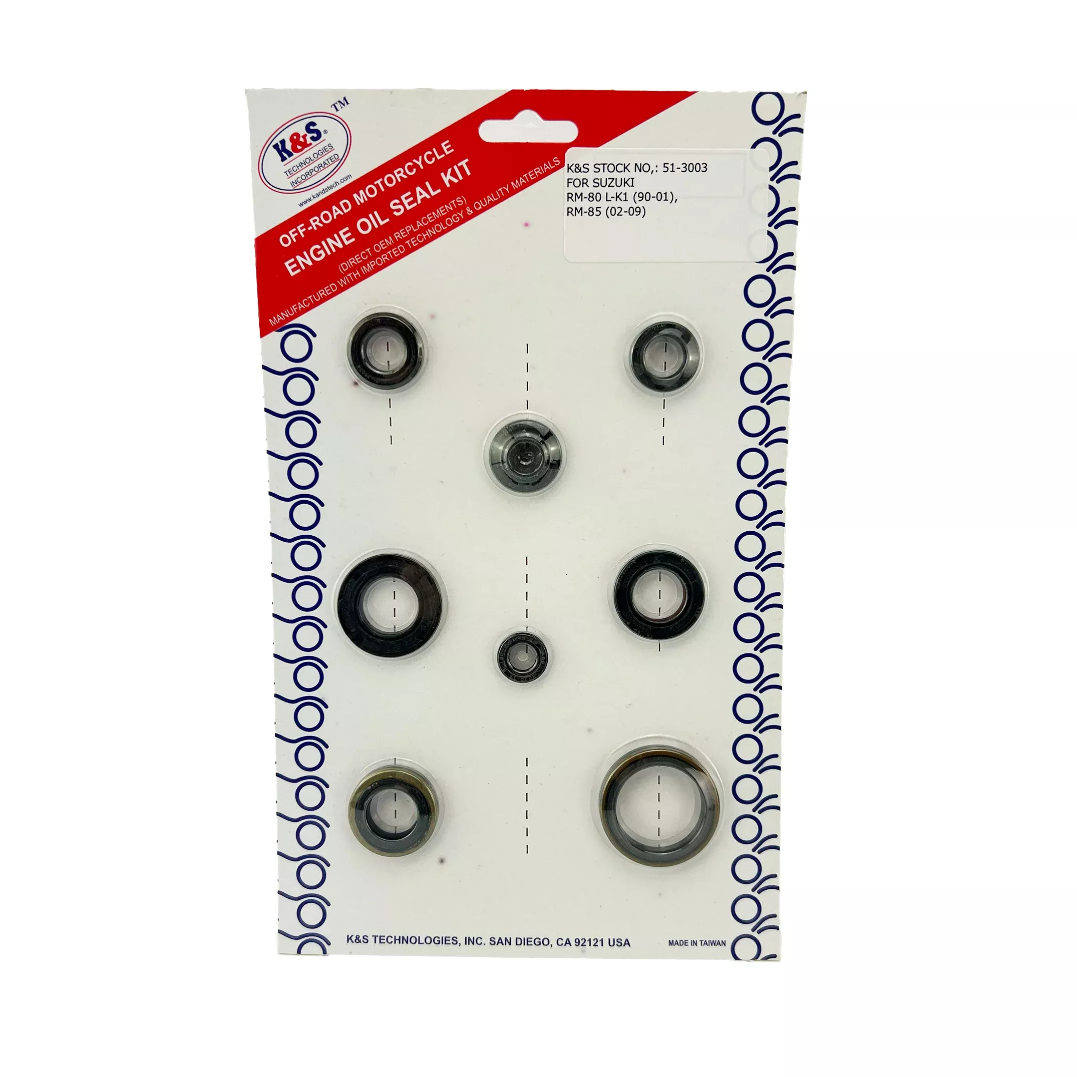 OIL SEAL KIT RM80/85 8PCS KS51-3003