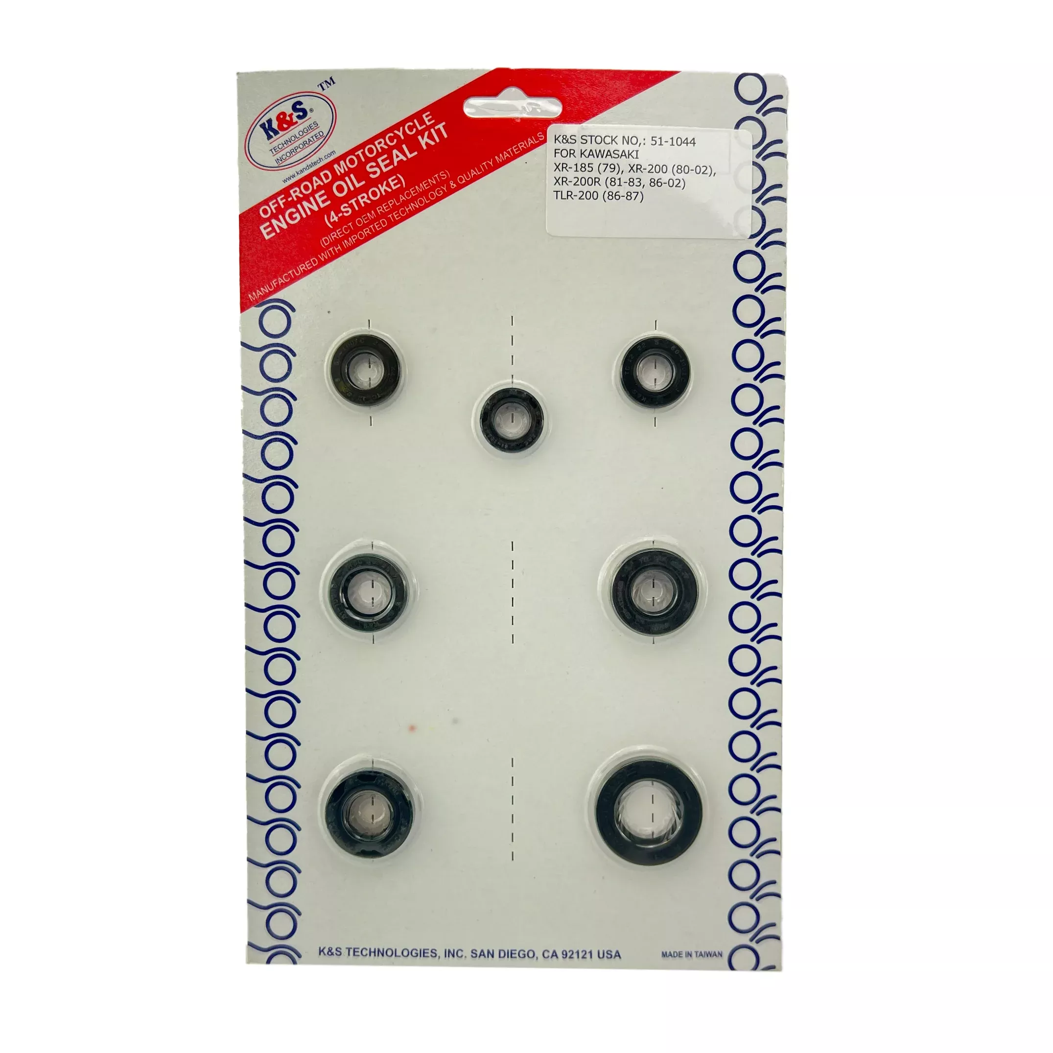 OIL SEAL SET 79-02 XR200, 7 PIECE