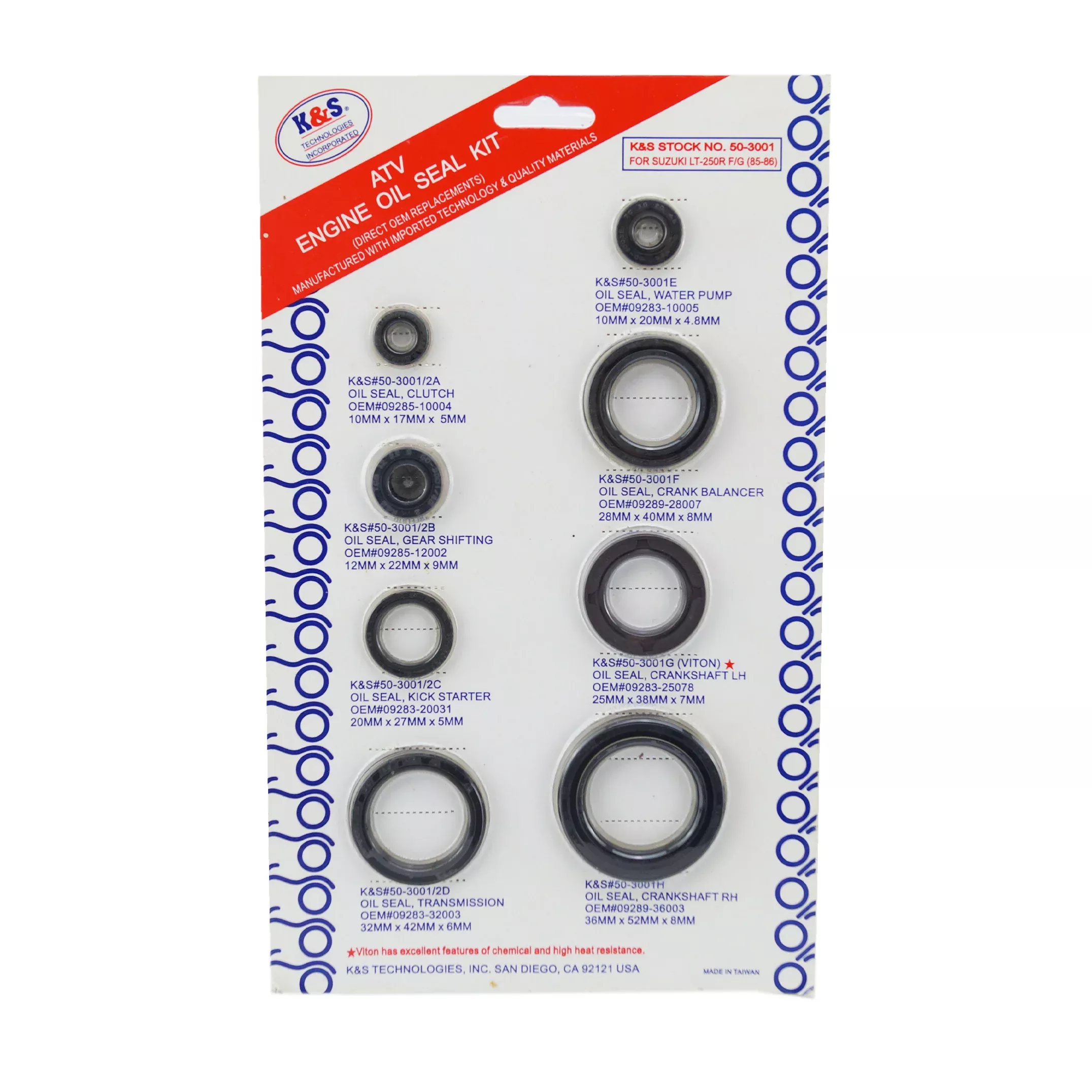 OIL SEAL SET 85-86 LT250