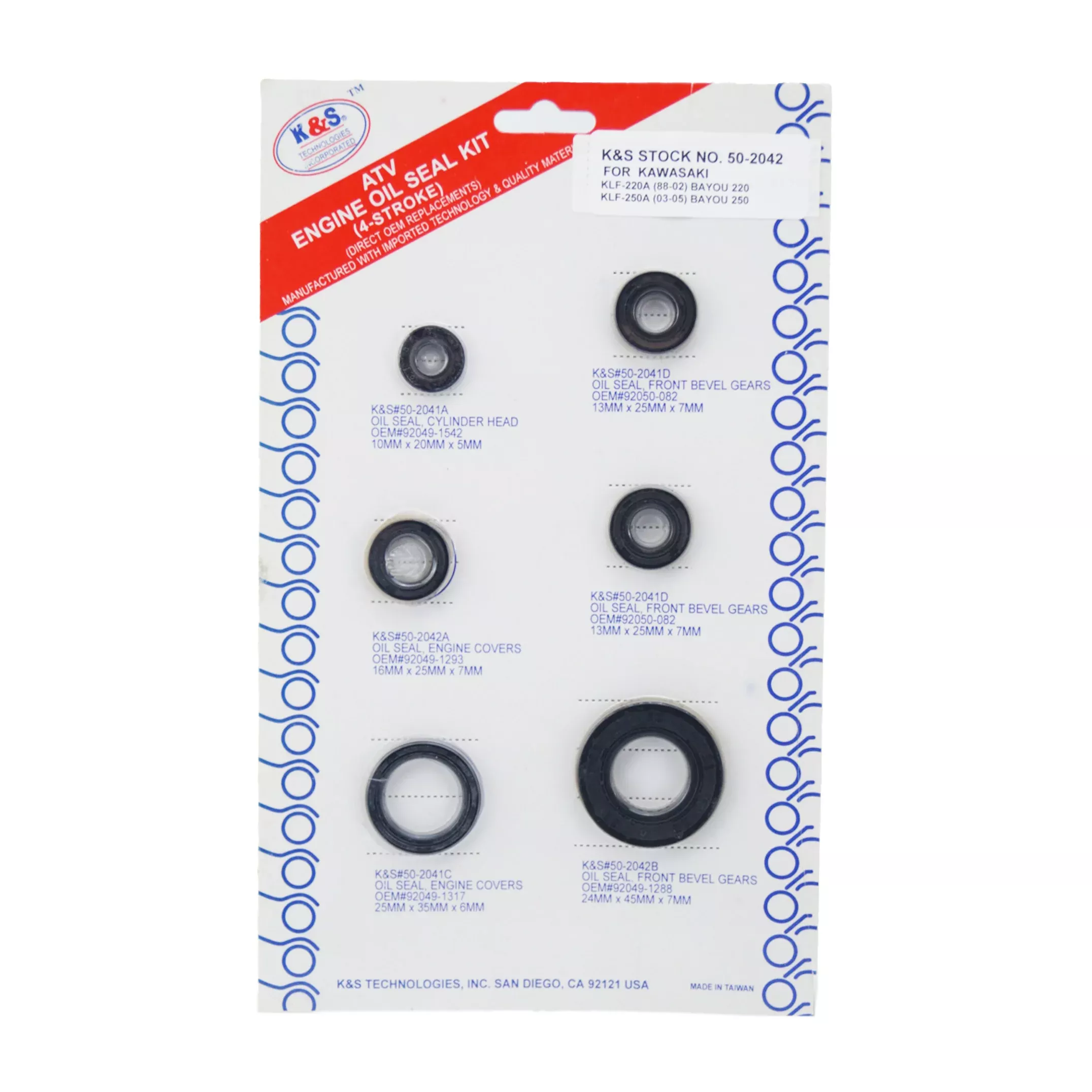 OIL SEAL SET 88-02 KLF220, 50-2042